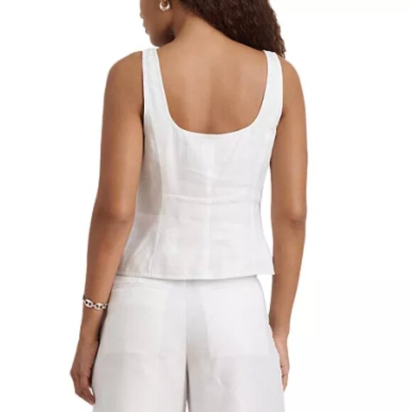 Alex Mill Luna Linen Vest, XS, Off-white, NWT - Picture 2 of 6